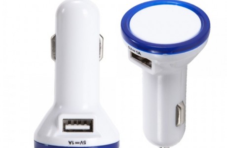 מטען USB למצת הרכב עם תאורה 2 כניסות USB