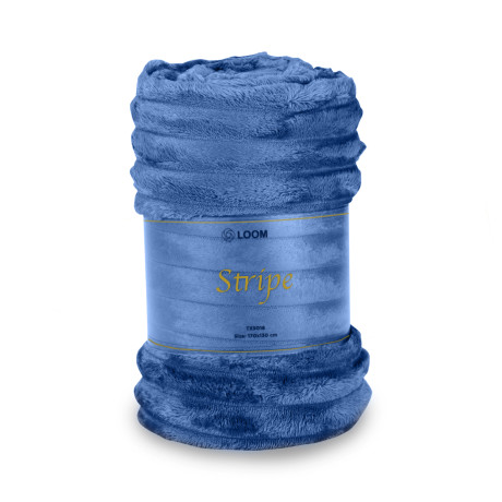 שמיכה מאריג ג'קארד רך, דוגמת פסים