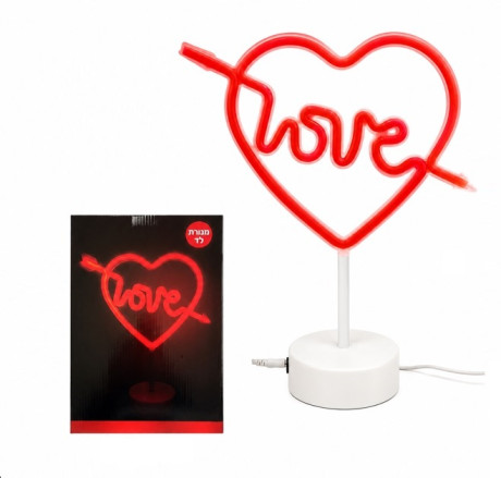 מנורה LOVE ניאון לד אדום 